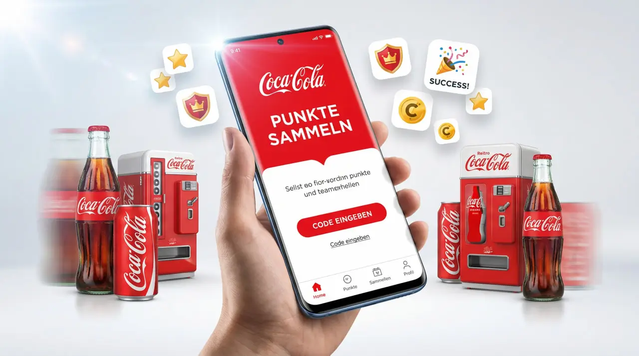 Coca-Cola App mit Codes und Punkten