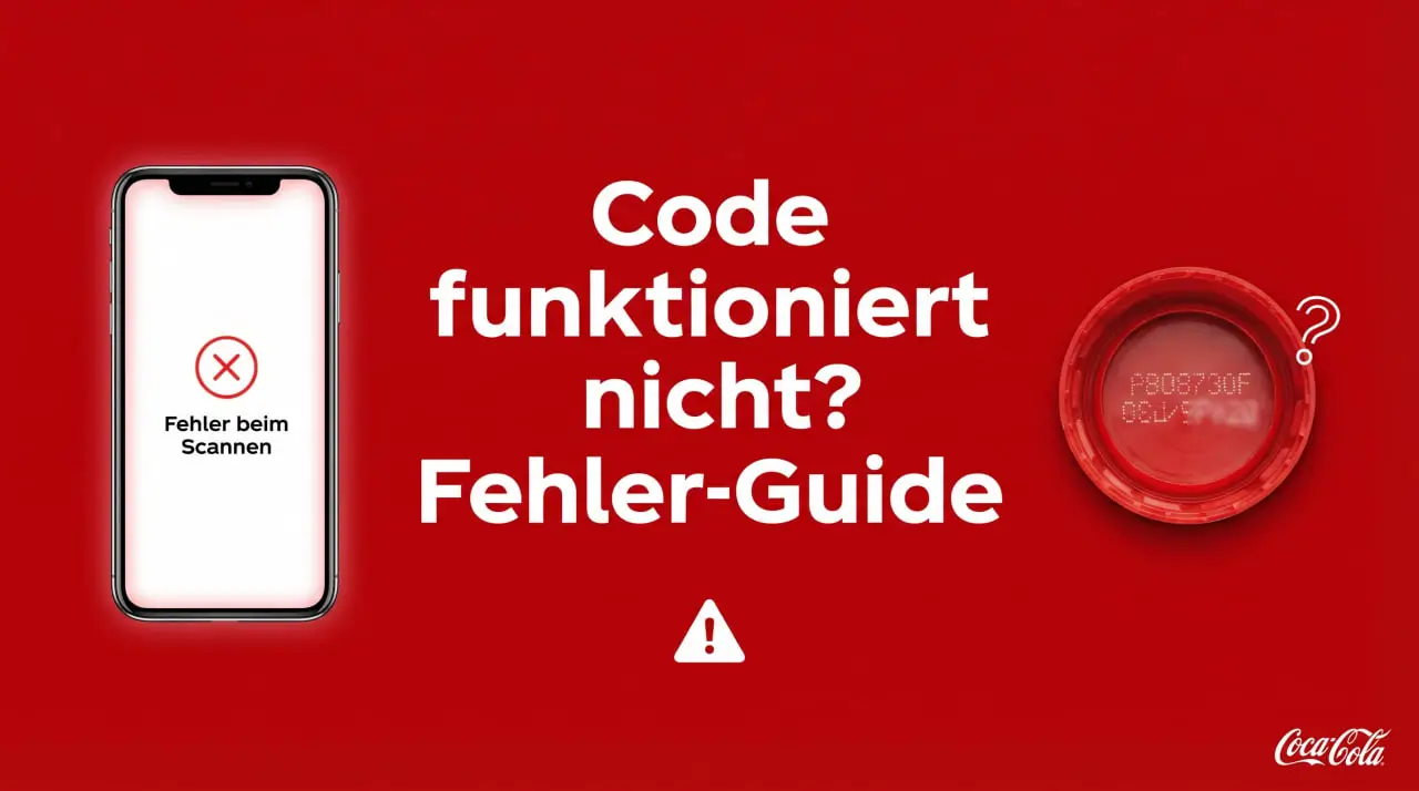 Fehlermeldung ungültiger Coca-Cola Code bei der Eingabe in der App