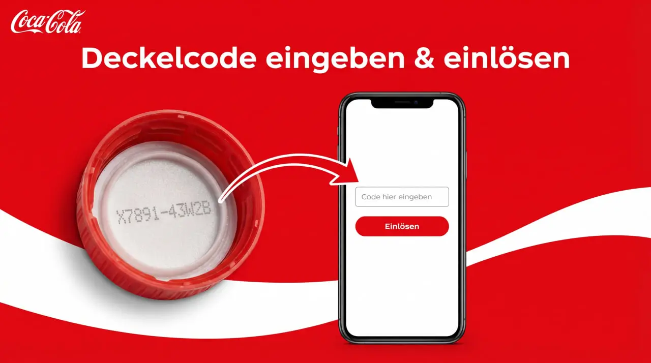 Coca-Cola Schraubverschluss mit Deckelcode